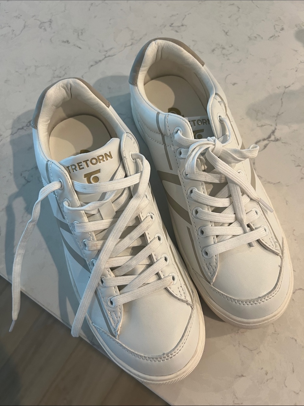 Tretorn White Low-Top Sneakers